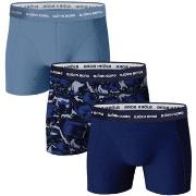 Caleçons Björn Borg Boxers Cotton Stretch 3-Pack Bleu