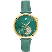 Montre Pierre Lannier ESPERANCE Doré Cadran Vert Bracelet Cuir Vert 14...