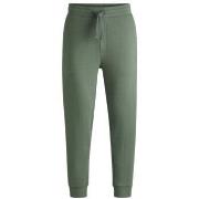 Pantalon BOSS PANTALON DE SURVÊTEMENT EN COTON ÉPONGE VERT AVEC LOGO