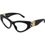 Lunettes de soleil Balenciaga BB0313O Cadres Optiques, Noir/Transparen...