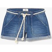 Short Le Temps des Cerises Short bloom en jeans bleu foncé