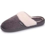 Chaussons Isotoner Chaussons mules Femme Gris matelassé