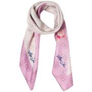 Echarpe Liu Jo Foulard rose avec coin floral