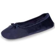 Chaussons Isotoner Chaussons ballerines Femme Marine Petit Nœud