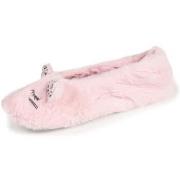 Chaussons Isotoner Chaussons ballerines Femme 3D Chat Rose