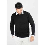 Pull Hollyghost Pull homme col rond noir - Touché cachemire