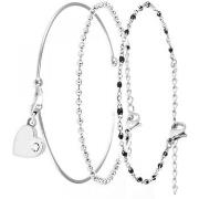 Bracelets Sc Bohème B1143-ARGENT+CH0211+B2381-NOIR+B2386