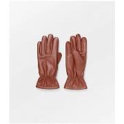 Chapeau Beck Sondergaard Becksondergaard Smooth Leather Gloves Brown