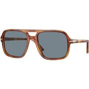 Lunettes de soleil Persol PO3328S Lunettes de soleil, Maron/Bleu, 55 m...