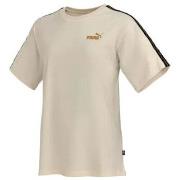 T-shirt Puma TEE SHIRT ESS + MNIMAL GOLD - ALPINE SNOW - XS