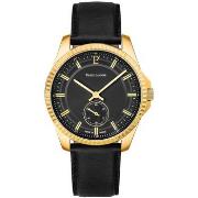 Montre Pierre Lannier METROPOLITAIN Cadran Noir Bracelet Cuir Noir