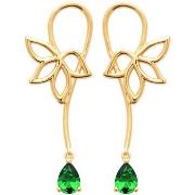 Boucles oreilles Brillaxis Boucles d'oreilles plaqué or Fleur et perle...