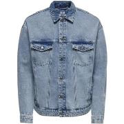 Veste Only &amp; Sons ONSRICK LIGHT BLEACHED 6723 DENIM JACHE'