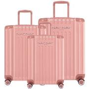 Valise Naf Naf Ensemble de 3 valises S/M/L JESSIE PINK GOLD