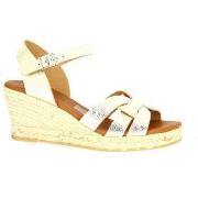 Espadrilles Oh My Sandals Nu pieds cuir laminé champagne