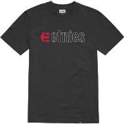 T-shirt Etnies ECORP SS TEE BLACK RED WHITE