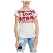 Chemise enfant Desigual T Shirt fille Dakotadel blanc