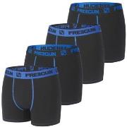 Boxers Freegun Lot de 4 Boxers homme coton Bleu