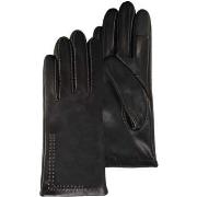 Gants Isotoner Gants Femme Cuir d'agneau Noir surpiqûres