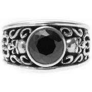 Bijoux Orusbijoux Bague Homme Argent Tête De Mort Noire Solo Skulls