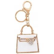 Porte clé Sc Crystal B4309-DORE-BLANC