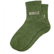 Chaussettes Sud Trading Paire de chaussettes paillettes rebelle verte