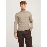 Pull Jack &amp; Jones 12216829 MERINO KNIT ROLL-GREIGE