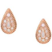 Boucles oreilles Fossil Clous d'oreilles Mosaic Teardrop en nacre