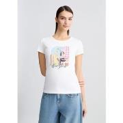 T-shirt Liu Jo T-shirt en coton avec imprimé et strass