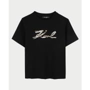 T-shirt enfant Karl Lagerfeld T-shirt à strass pour fille