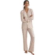 Pyjamas / Chemises de nuit Selmark Pyjama pantalon chemise manches lon...