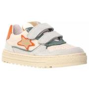 Baskets enfant Naturino BASKETS BASSES CUIR HESS 3 VELCROS WHITE-MILK-...