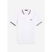 T-shirt Fred Perry Polo à double bouts - blanc