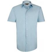 Chemise Emporio Balzani chemisette unie matteo bleu