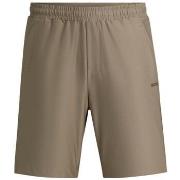 Short BOSS SHORT HECON ACTIVE MARRON CLAIR AVEC LOGO RÉFLÉCHISSANT