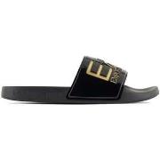 Claquettes Ea7 Emporio Armani Visibility Logo Slides Shiny Black/Gold