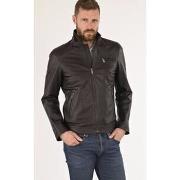 Blouson La Canadienne Blouson agneau marron homme-038995