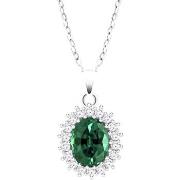 Collier Lotus Collier Silver marguerite oxyde vert