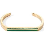 Bracelets Coeur De Lion Bracelet jonc Cuff Square doré/vert