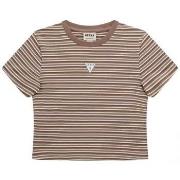 T-shirt Guess W4BI07 J1314 GO CORE STRIPE-F1X9 TOASTED