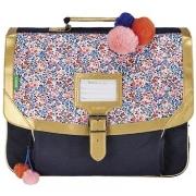 Cartable Tann's Cartable 38 Fleur Antonia Ref 38265 Bleu 38*29*15 cm