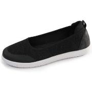 Baskets Isotoner Ballerine Femme slip-on Noir lurex