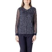 Blouses Street One Printed chiffon blouse w placket detail 345452