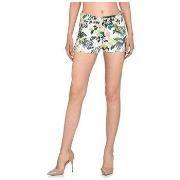 Pantalon Guess Short 1981 Floral Blanc W82D26