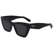 Lunettes de soleil Ferragamo SF929S Lunettes de soleil, Noir/Gris, 55 ...