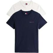 T-shirt Tommy Jeans 2 Pack Slim T-Shirts Ecru/Dark Night Navy