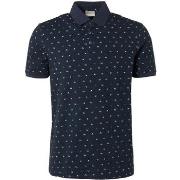 T-shirt No Excess Polo No-Excess imprimé bleu foncé