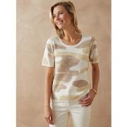 Pull Daxon by - Pull jacquard intarsia manches courtes