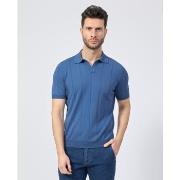 T-shirt Gran Sasso Polo homme en maille côtelée