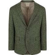 Veste Suitable Birds Eye Colbert Laine Merino Vert